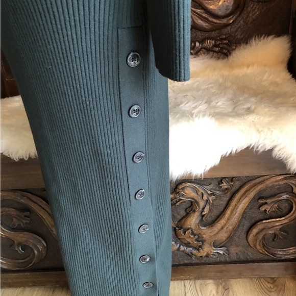 NWT Reiss Madison Dress MIDI Dark Green UK Size L - Picture 7 of 16